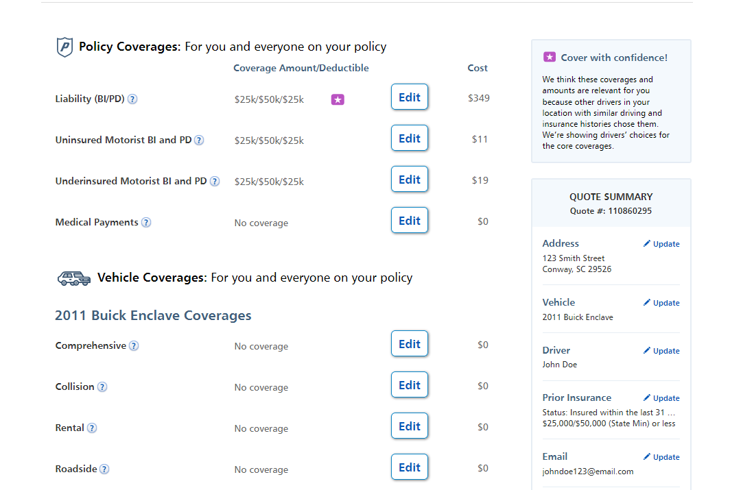 Progressive auto insurance quote coverage review