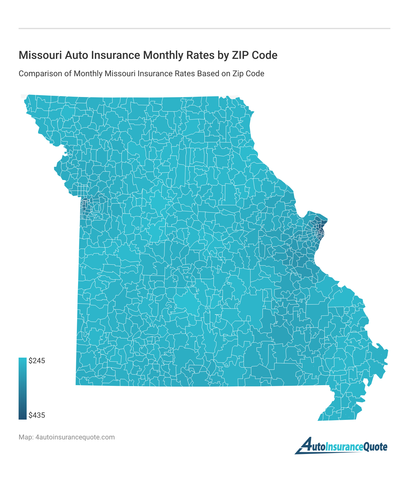 <h3>Missouri Auto Insurance Monthly Rates by ZIP Code</h3>