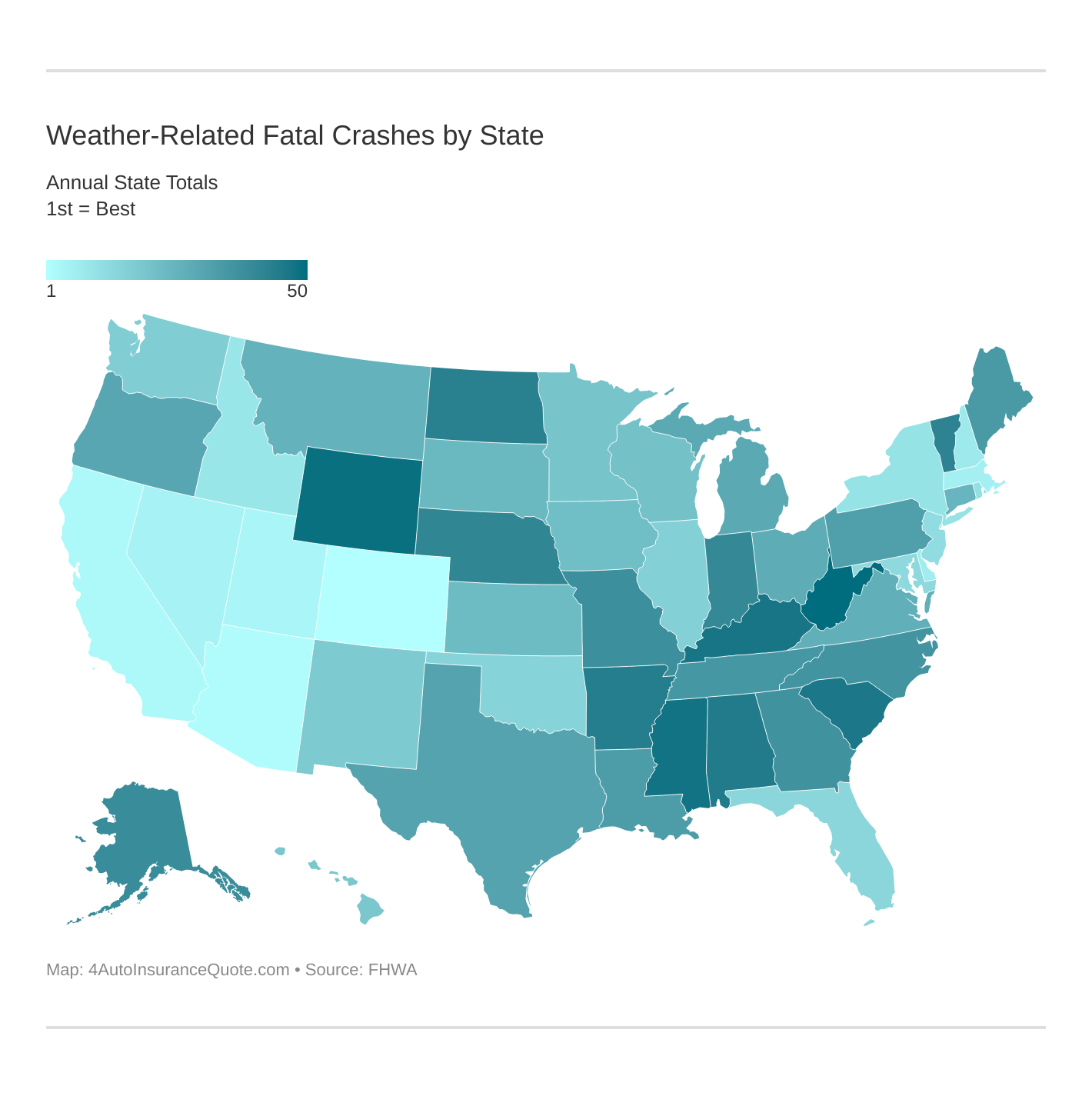 Weather-Related Fatal Crashes by State